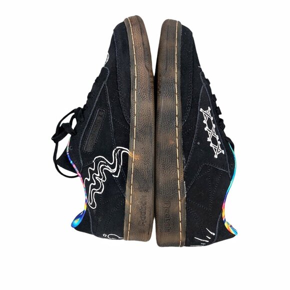 Reebok Club C 85 Unisex Tennis Q46200 Black Peace Train M 7.5 W 9.5 w/Box - Picture 3 of 9